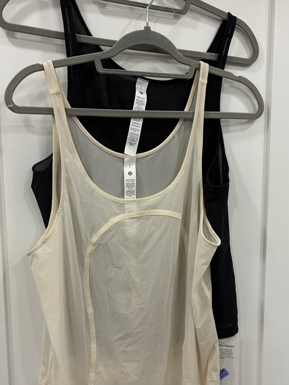 Lululemon Stretch Mesh Relaxed-Fit Tank Top Black & Cream Size 14 NWT